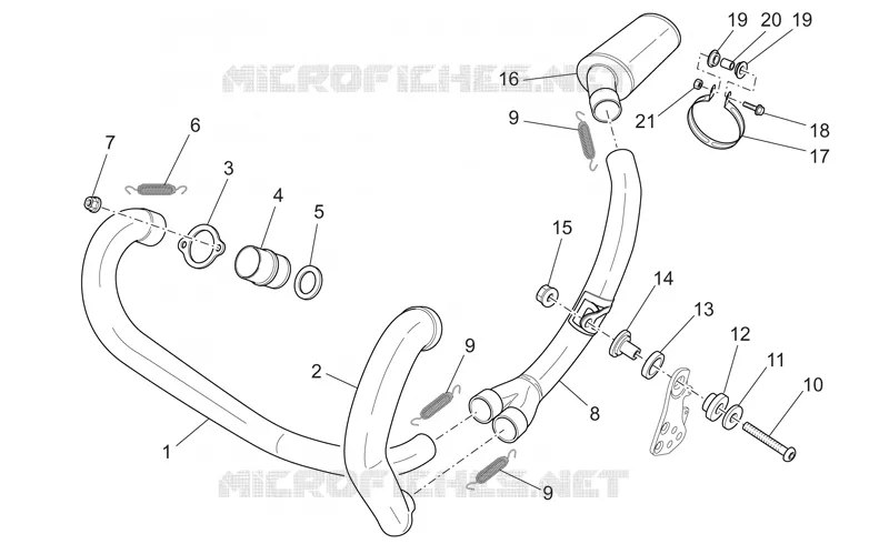 Groupe echappement MOTO GUZZI MOTO-GUZZI-MOTORCYCLES 1200 MGS-01 2004  MGS-01 Corsa