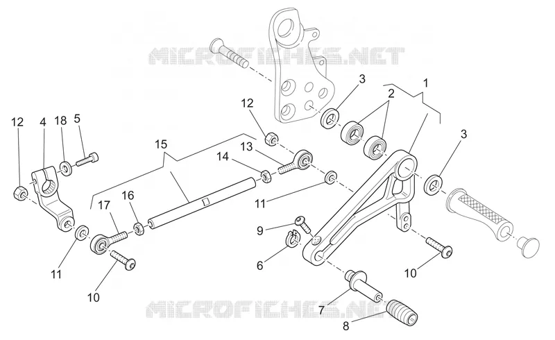 Levier boîte de vitesses MOTO GUZZI MOTO-GUZZI-MOTORCYCLES 1200 MGS-01 2007  MGS-01 Corsa