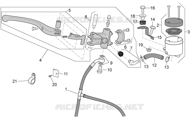 Maît. cyl. frein AV MOTO GUZZI MOTO-GUZZI-MOTORCYCLES 1200 MGS-01 2005  MGS-01 Corsa