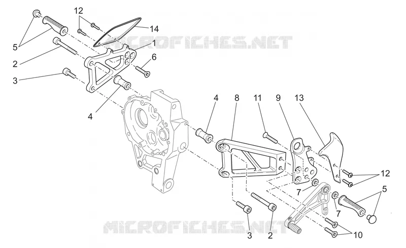 Repose-Pieds MOTO GUZZI MOTO-GUZZI-MOTORCYCLES 1200 MGS-01 2005  MGS-01 Corsa