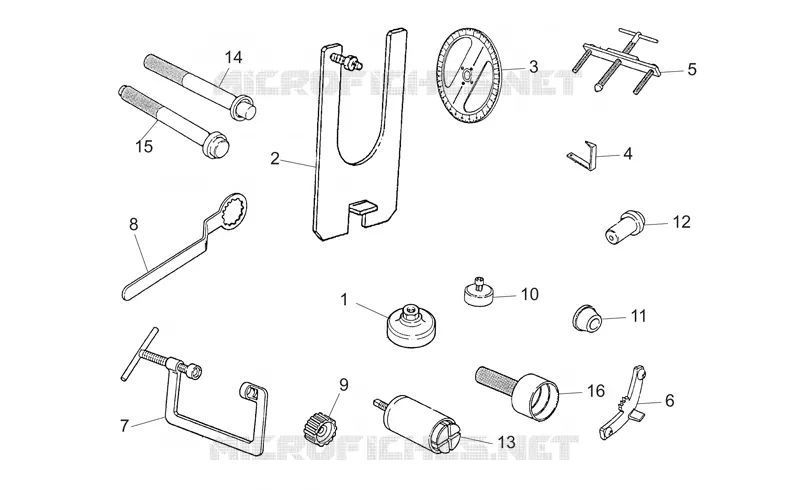 Specific tools II MOTO GUZZI MOTO-GUZZI-MOTORCYCLES 1200 MGS-01 2007  MGS-01 Corsa