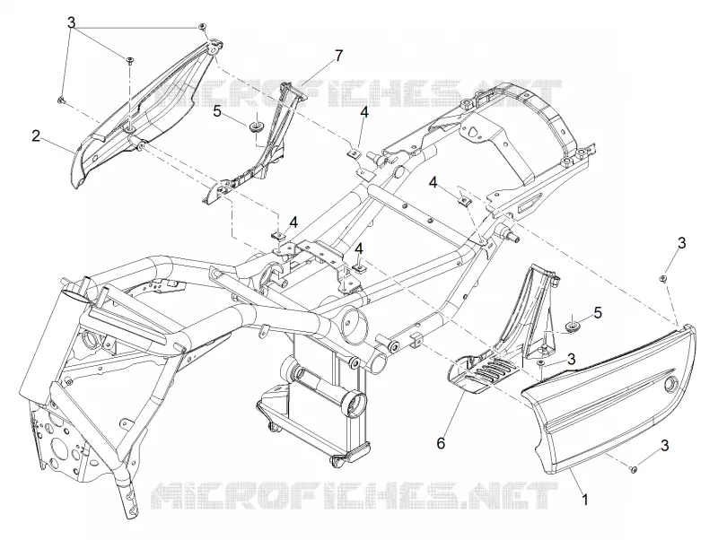 Carrosserie centrale MOTO GUZZI MOTO-GUZZI-MOTORCYCLES 1380 MGX-21 2016  MGX 21 FLYING FORTRESS