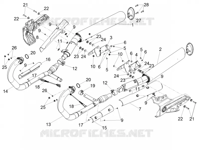 Pot d''échappement MOTO GUZZI MOTO-GUZZI-MOTORCYCLES 1380 MGX-21 2016  MGX 21 FLYING FORTRESS