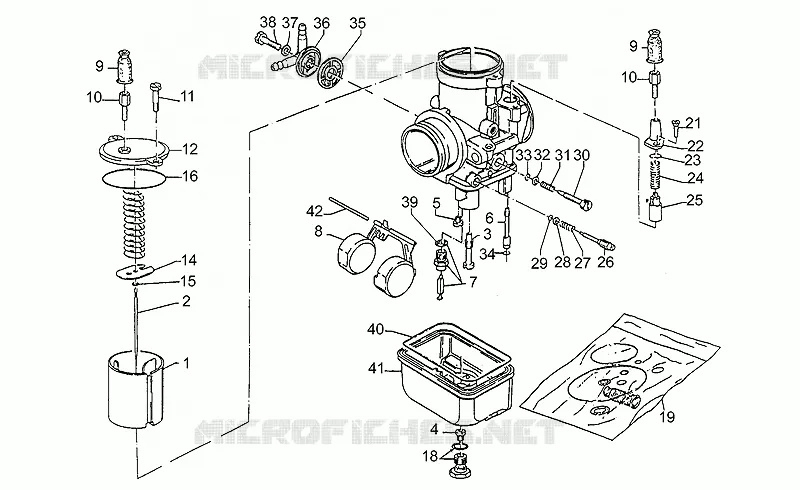Carburateurs MOTO GUZZI MOTO-GUZZI-MOTORCYCLES 350 NEVADA 1992  Nevada