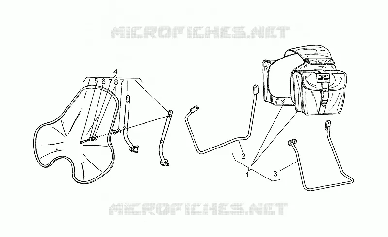Kit valises-pare-brise MOTO GUZZI MOTO-GUZZI-MOTORCYCLES 350 NEVADA 1993  Nevada