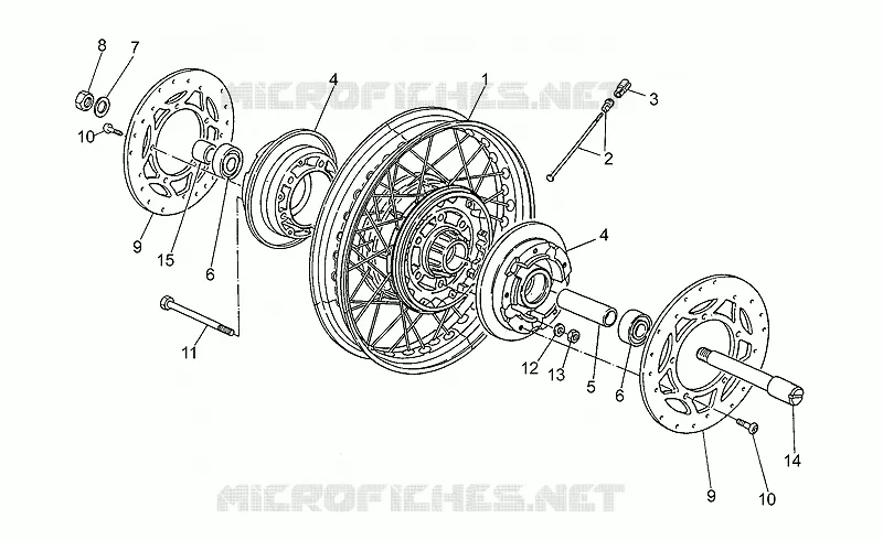 Roue Av. MOTO GUZZI MOTO-GUZZI-MOTORCYCLES 350 NEVADA 1993  Nevada