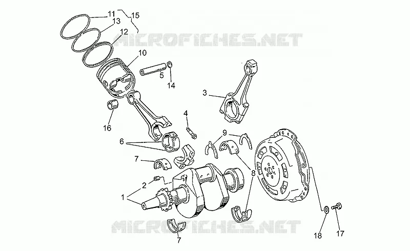 Arbre moteur MOTO GUZZI MOTO-GUZZI-MOTORCYCLES 350 NEVADA 1995  Nevada