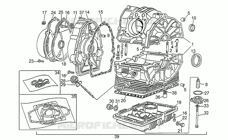 Carter moteur MOTO GUZZI MOTO-GUZZI-MOTORCYCLES 350 NEVADA 1994  Nevada