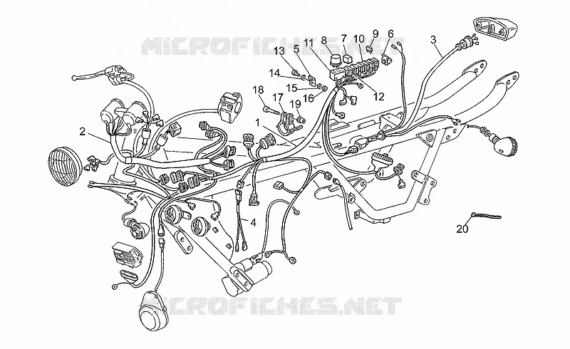 Circuit electrique I MOTO GUZZI MOTO-GUZZI-MOTORCYCLES 350 NEVADA 1994  Nevada