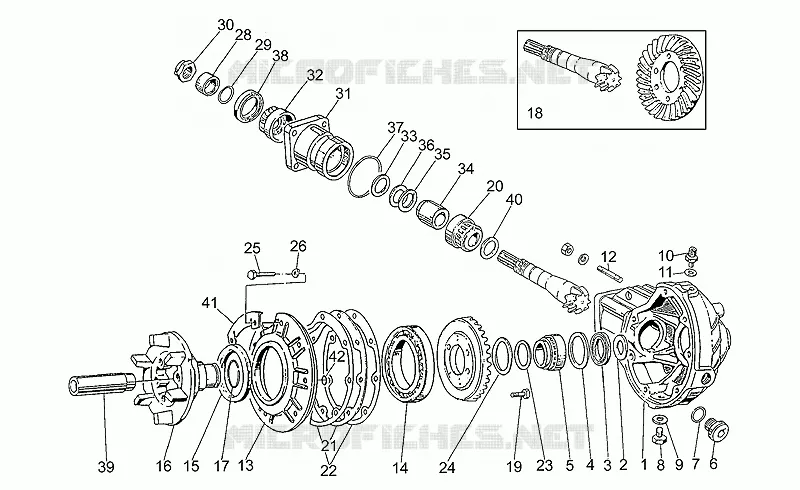 Couple conique AR MOTO GUZZI MOTO-GUZZI-MOTORCYCLES 350 NEVADA 1993  Nevada
