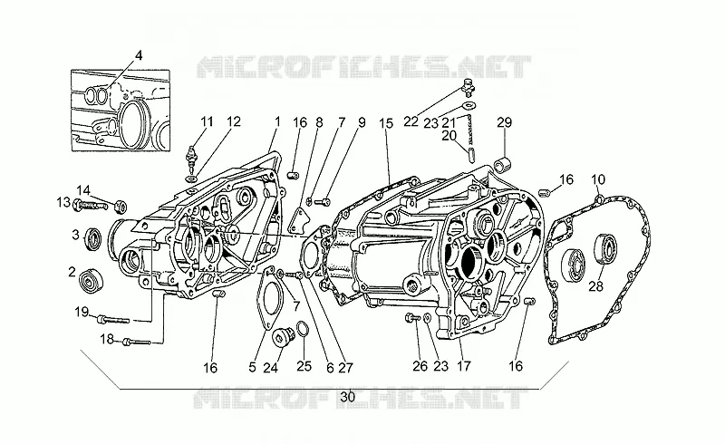 Carter de boîte vitesses MOTO GUZZI MOTO-GUZZI-MOTORCYCLES 750 NEVADA 1993  Nevada