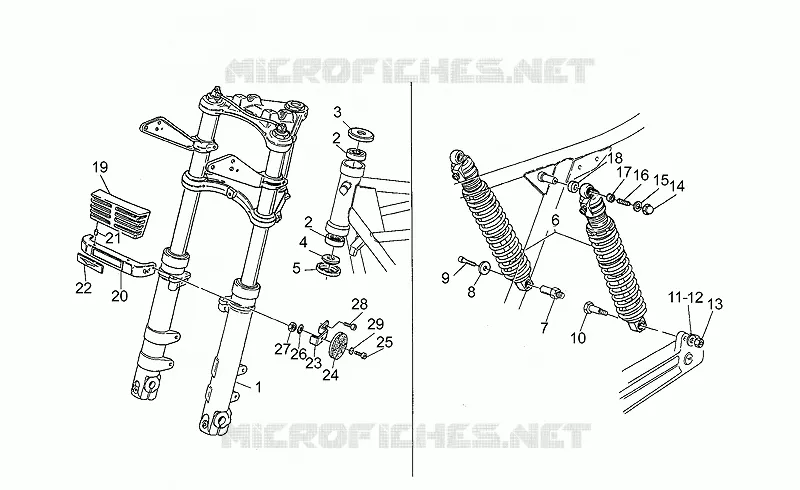 Suspension avant/arriere MOTO GUZZI MOTO-GUZZI-MOTORCYCLES 750 NEVADA 1991  Nevada