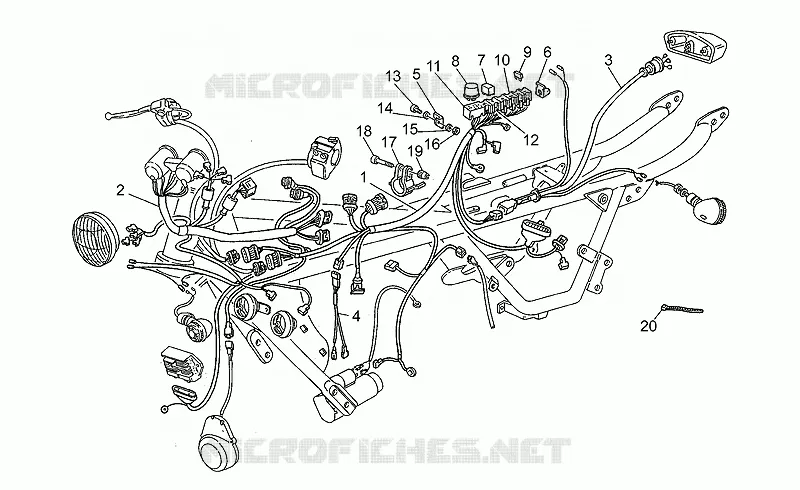 Circuit electrique I MOTO GUZZI MOTO-GUZZI-MOTORCYCLES 750 NEVADA 1993  Nevada