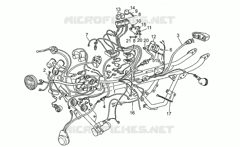 Circuit electrique II MOTO GUZZI MOTO-GUZZI-MOTORCYCLES 750 NEVADA 1996  Nevada