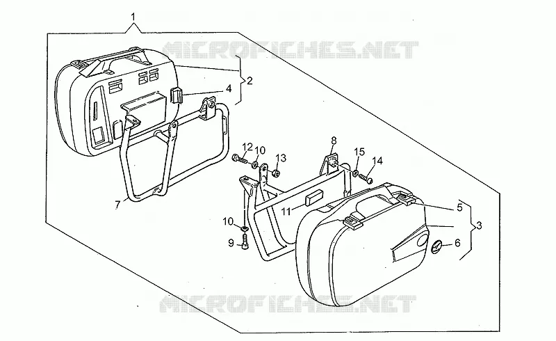Suitcase kit MOTO GUZZI MOTO-GUZZI-MOTORCYCLES 750 NEVADA 1996  Nevada