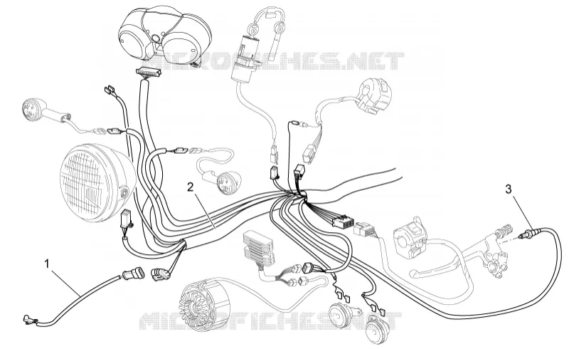 Circuit electrique AV MOTO GUZZI MOTO-GUZZI-MOTORCYCLES 750 NEVADA 2010  Nevada S