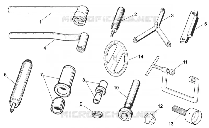 Specific tools II MOTO GUZZI MOTO-GUZZI-MOTORCYCLES 750 NEVADA 2009  Nevada Classic IE