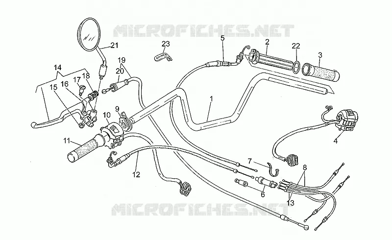 Guidon - Commandes MOTO GUZZI MOTO-GUZZI-MOTORCYCLES 350 NEVADA 1999  Nevada Club
