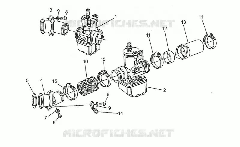 Alimentation (Carburateur9 MOTO GUZZI MOTO-GUZZI-MOTORCYCLES 750 NEVADA 1999  Nevada Club
