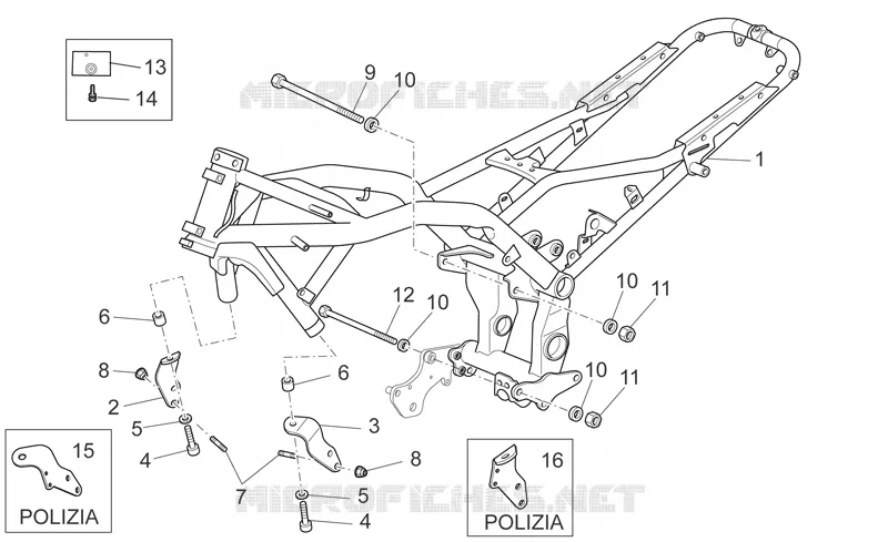 Chassis I MOTO GUZZI MOTO-GUZZI-MOTORCYCLES 1200 NORGE 2007  Norge IE