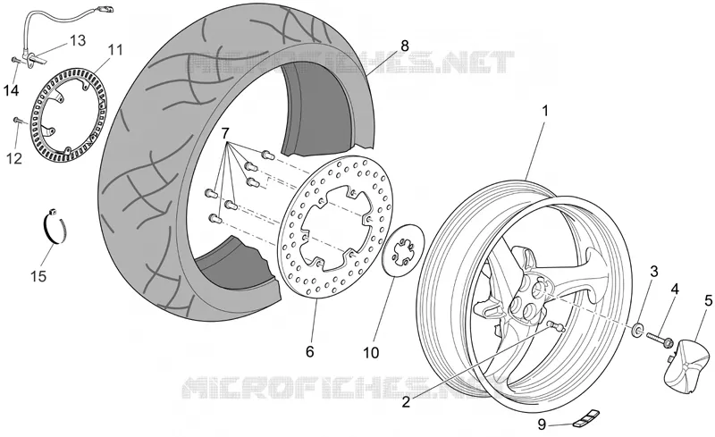 Roue arrière MOTO GUZZI MOTO-GUZZI-MOTORCYCLES 1200 NORGE 2007  Norge IE