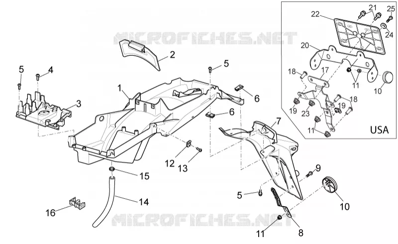 Carrosserie arriére - Garde-boue MOTO GUZZI MOTO-GUZZI-MOTORCYCLES 1200 NORGE 2015  Norge IE 8V