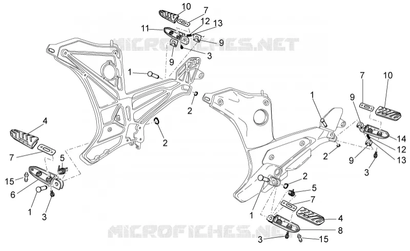 Repose-Pieds I MOTO GUZZI MOTO-GUZZI-MOTORCYCLES 1200 NORGE 2011  Norge IE 8V