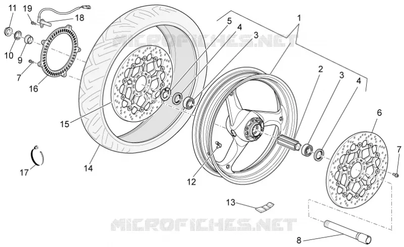 Roue Av. MOTO GUZZI MOTO-GUZZI-MOTORCYCLES 1200 NORGE 2015  Norge IE 8V