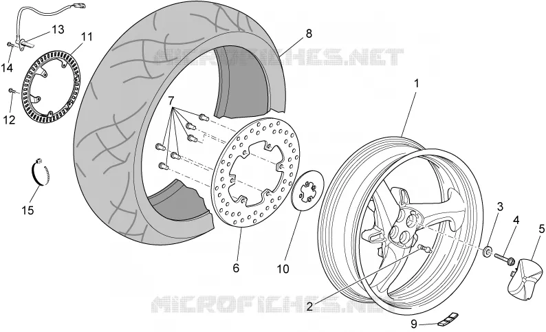 Roue arrière MOTO GUZZI MOTO-GUZZI-MOTORCYCLES 1200 NORGE 2013  Norge IE 8V