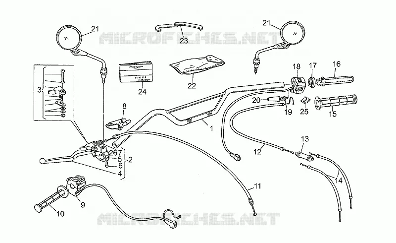 Guidon MOTO GUZZI MOTO-GUZZI-MOTORCYCLES 650 NTX 1989  NTX