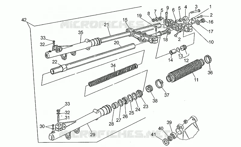 Fourche Av. MOTO GUZZI MOTO-GUZZI-MOTORCYCLES 1000 QUOTA 1995  Quota