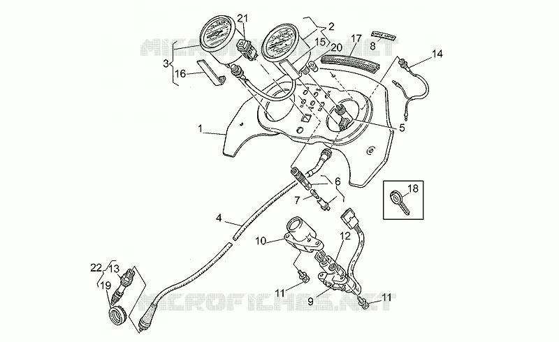 Tableau de bord MOTO GUZZI MOTO-GUZZI-MOTORCYCLES 1000 QUOTA 1993  Quota