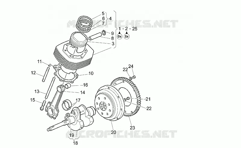 Arbre moteur MOTO GUZZI MOTO-GUZZI-MOTORCYCLES 1100 QUOTA 2000  Quota ES