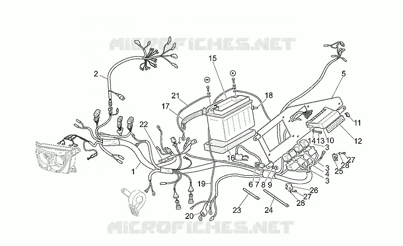Circuit electrique MOTO GUZZI MOTO-GUZZI-MOTORCYCLES 1100 QUOTA 2000  Quota ES
