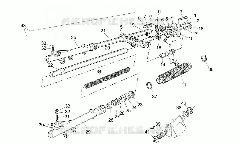 Fourche Av.<KM111999 MOTO GUZZI MOTO-GUZZI-MOTORCYCLES 1100 QUOTA 2001  Quota ES