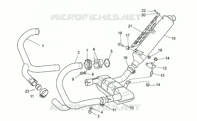 Groupe echappement MOTO GUZZI MOTO-GUZZI-MOTORCYCLES 1100 QUOTA 2002  Quota ES
