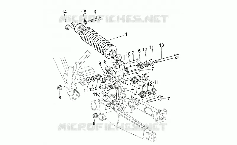 Suspension arriere MOTO GUZZI MOTO-GUZZI-MOTORCYCLES 1100 QUOTA 1999  Quota ES