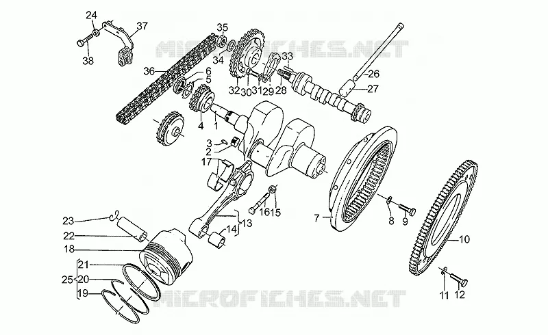 Arbre moteur MOTO GUZZI MOTO-GUZZI-MOTORCYCLES 1000 S 1993  S 1000