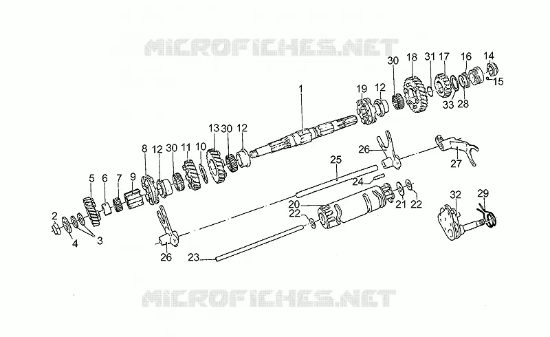 Arbre secondaire MOTO GUZZI MOTO-GUZZI-MOTORCYCLES 1000 S 1992  S 1000