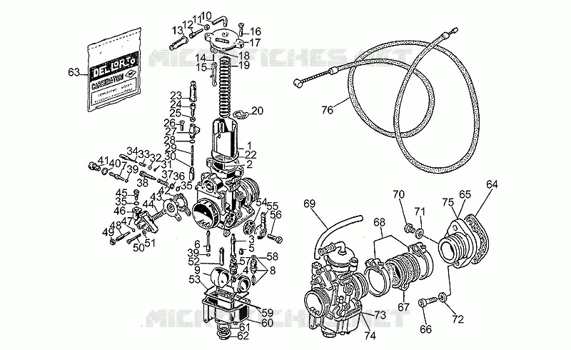Carburateurs 1991-D MOTO GUZZI MOTO-GUZZI-MOTORCYCLES 1000 S 1989  S 1000