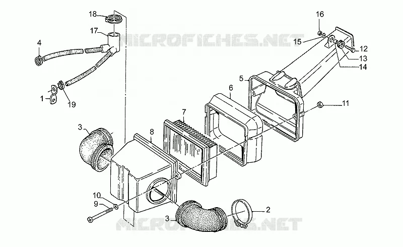 Filtre air 1991-D MOTO GUZZI MOTO-GUZZI-MOTORCYCLES 1000 S 1992  S 1000