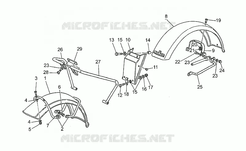 Garde-boue AV-AR MOTO GUZZI MOTO-GUZZI-MOTORCYCLES 1000 S 1991  S 1000