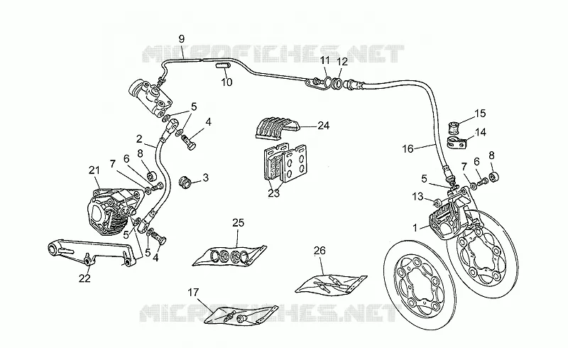Pince frein MOTO GUZZI MOTO-GUZZI-MOTORCYCLES 1000 S 1992  S 1000