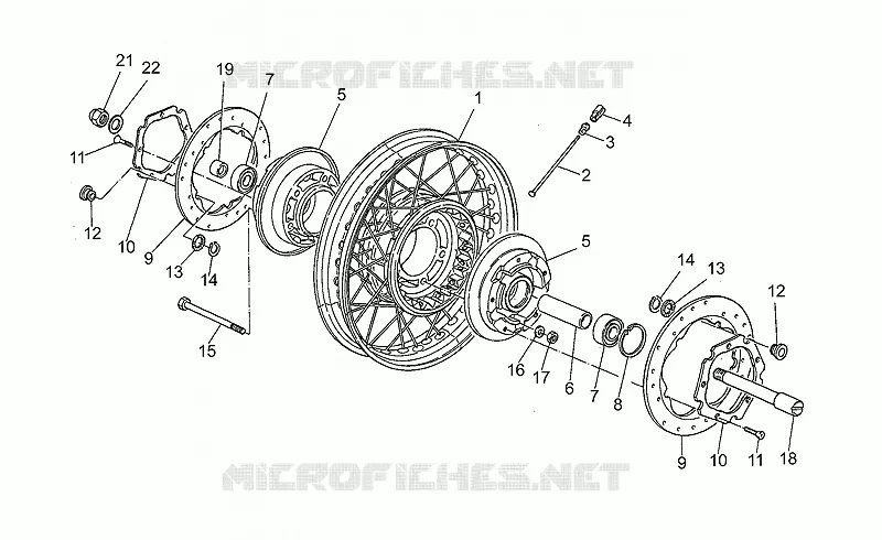 Roue AV rayons MOTO GUZZI MOTO-GUZZI-MOTORCYCLES 1000 S 1990  S 1000