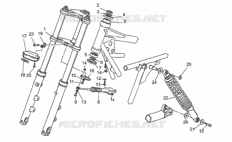 Suspension avant/arriere MOTO GUZZI MOTO-GUZZI-MOTORCYCLES 1000 S 1989  S 1000
