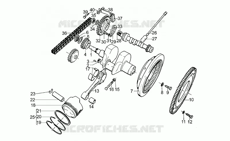 Arbre moteur MOTO GUZZI MOTO-GUZZI-MOTORCYCLES 1000 SP 1981  SP 1000