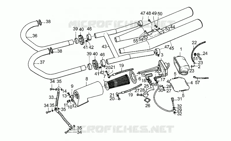 Aspiration-échappement MOTO GUZZI MOTO-GUZZI-MOTORCYCLES 1000 SP 1982  SP 1000