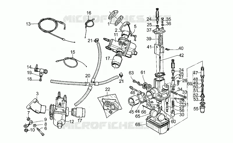 Carburateurs MOTO GUZZI MOTO-GUZZI-MOTORCYCLES 1000 SP 1980  SP 1000