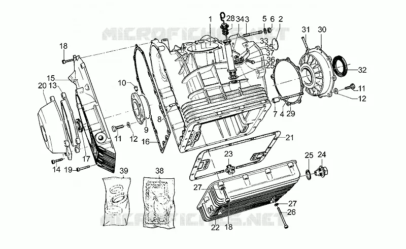 Carter moteur MOTO GUZZI MOTO-GUZZI-MOTORCYCLES 1000 SP 1979  SP 1000