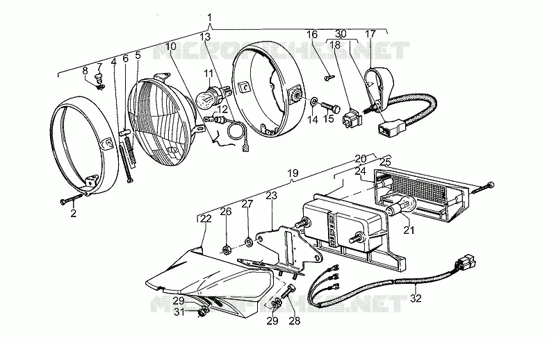 Feux MOTO GUZZI MOTO-GUZZI-MOTORCYCLES 1000 SP 1979  SP 1000